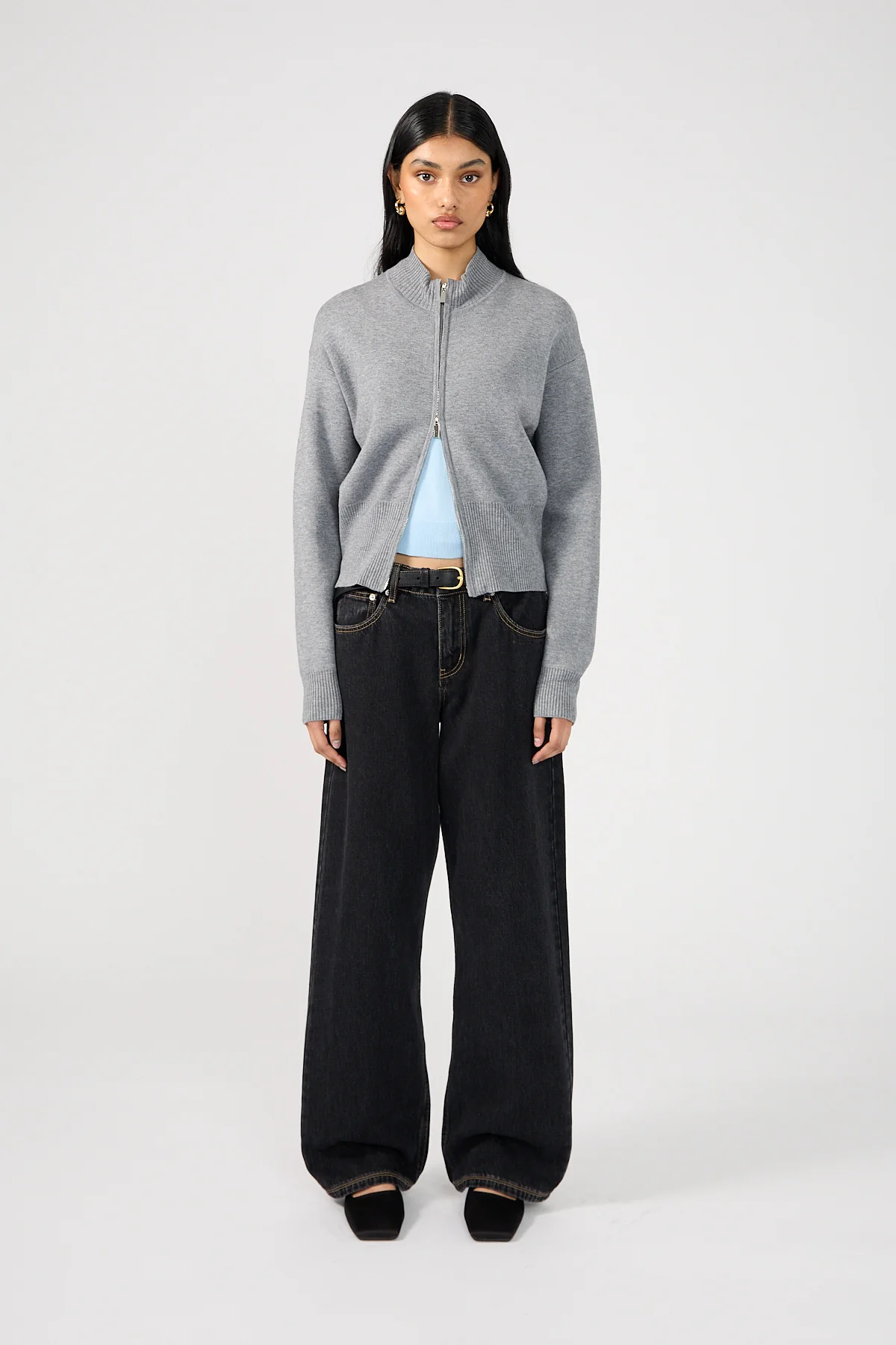 Perfect Stranger Low Rise Baggy Jean Washed Grey
