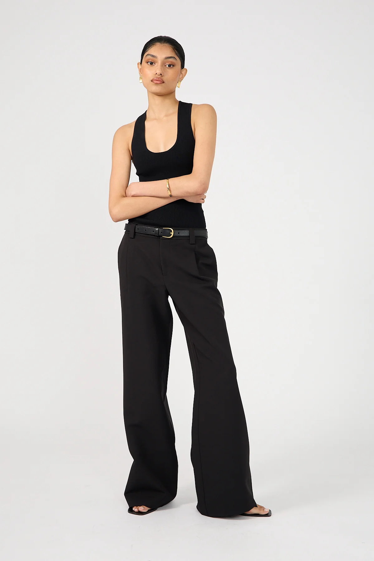 Perfect Stranger Mia Straight Low Rise Pants Black