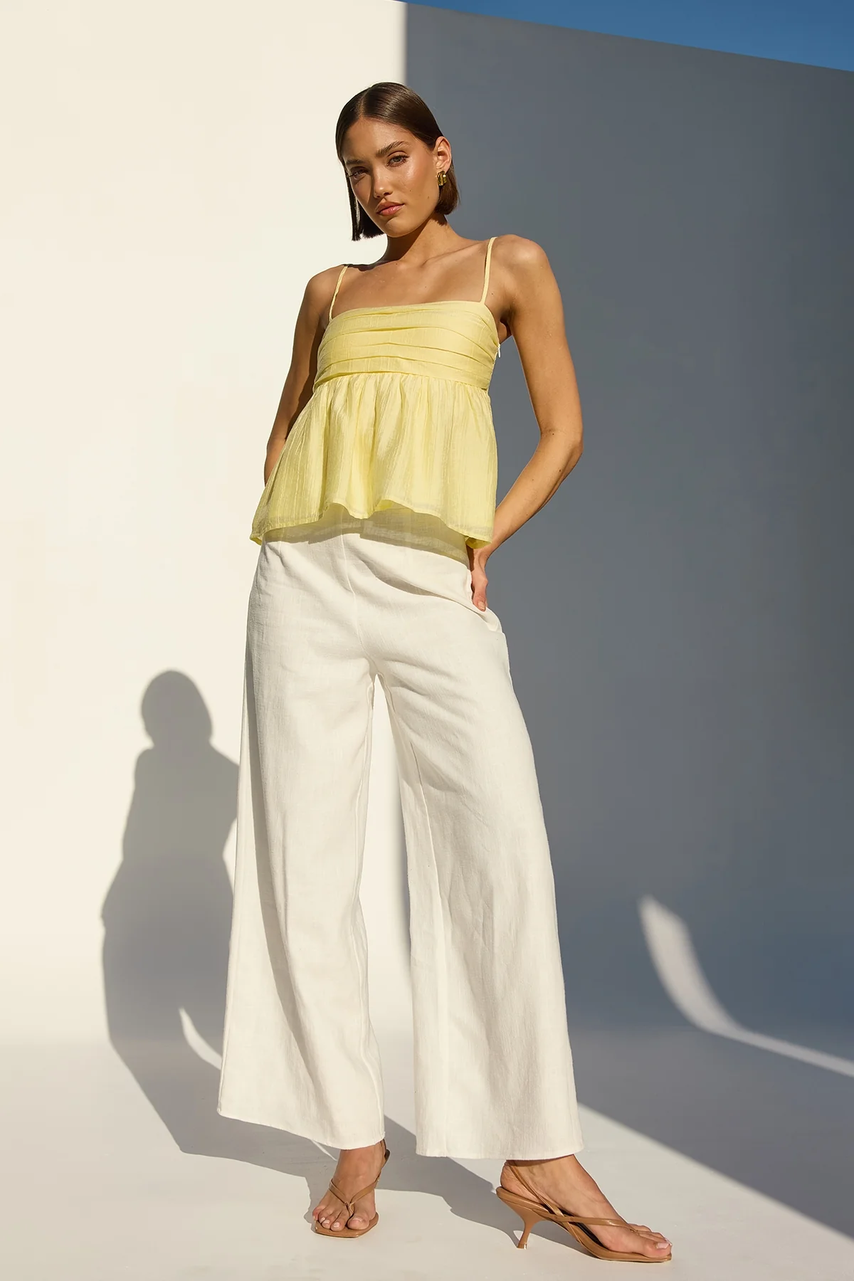 Perfect Stranger Sea Breeze Cami Top Lemon