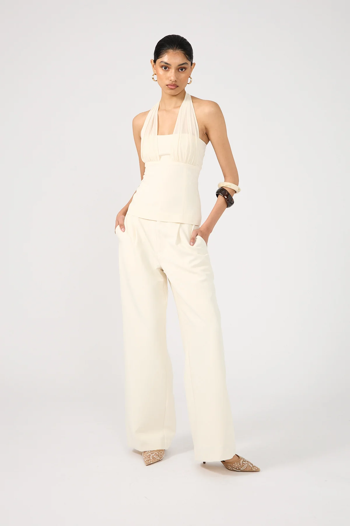 Perfect Stranger Lula Halter Top Cream