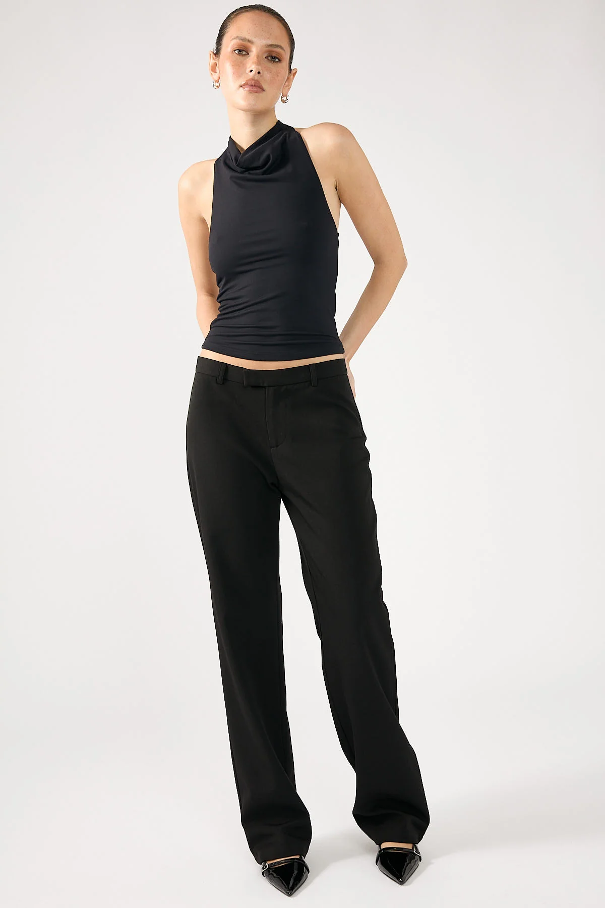 Perfect Stranger Pepper 90s Straight Leg Pant Black
