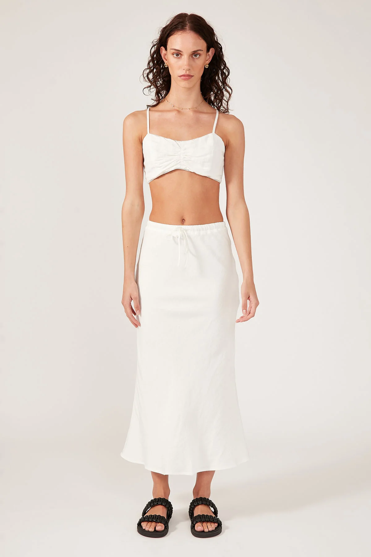 Perfect Stranger DOUCE LINEN BRALETTE White
