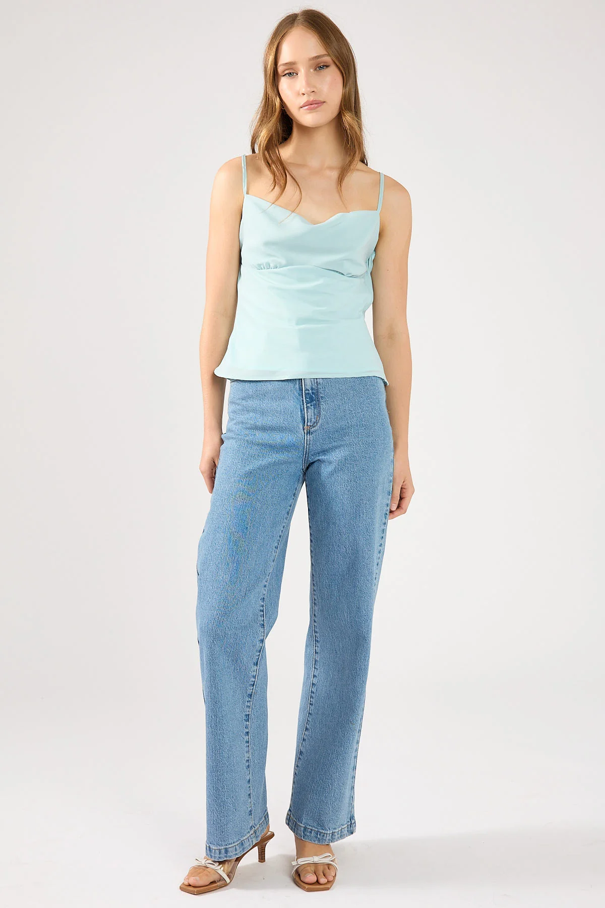 Perfect Stranger Soft Light Recycled Cami Top Baby Blue